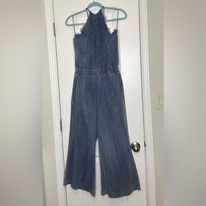 Chambray Halter Jumpsuit